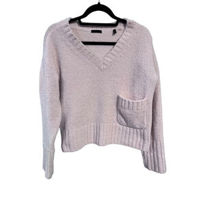 ATM Anthony Thomas Melillo Chenille Sweater Peach Blush Size Medium Soft Pocket